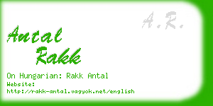 antal rakk business card